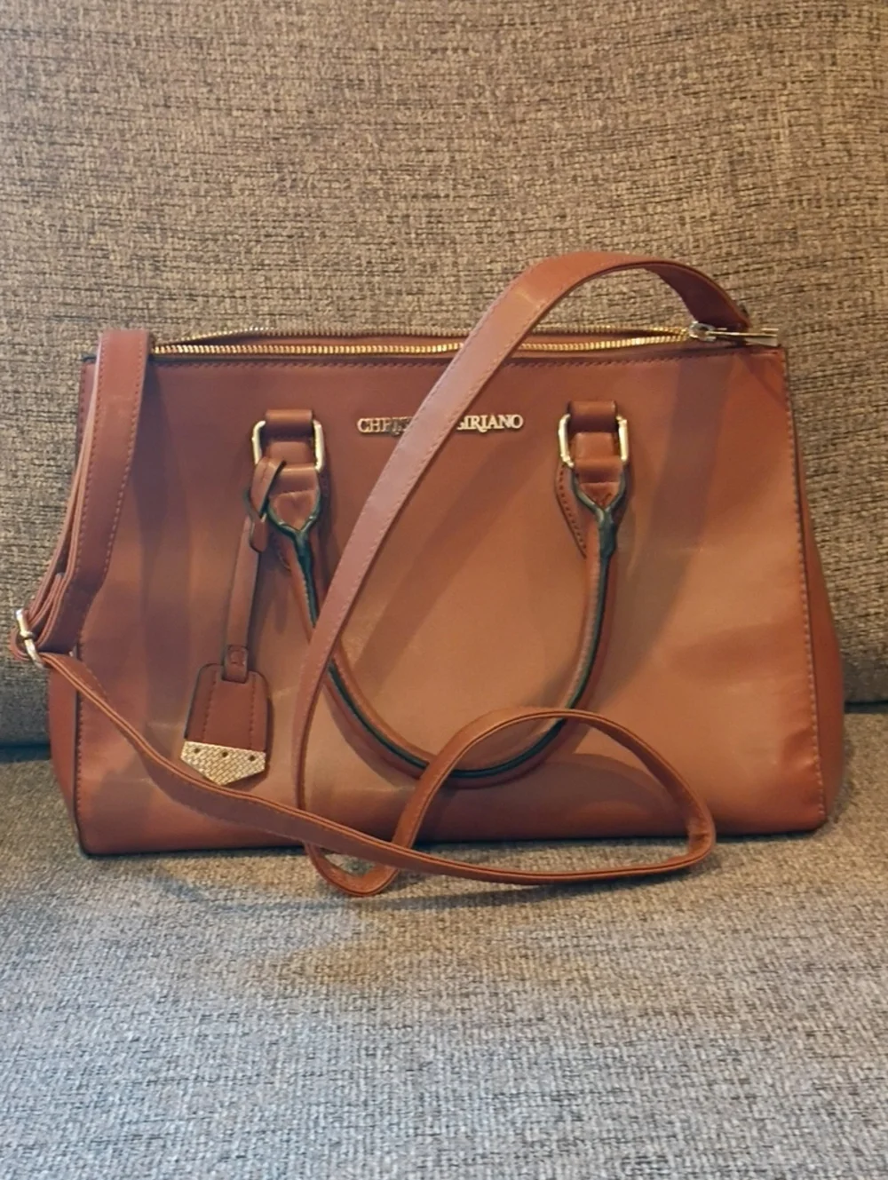 Christian Siriano Brown Faux Leather Purse